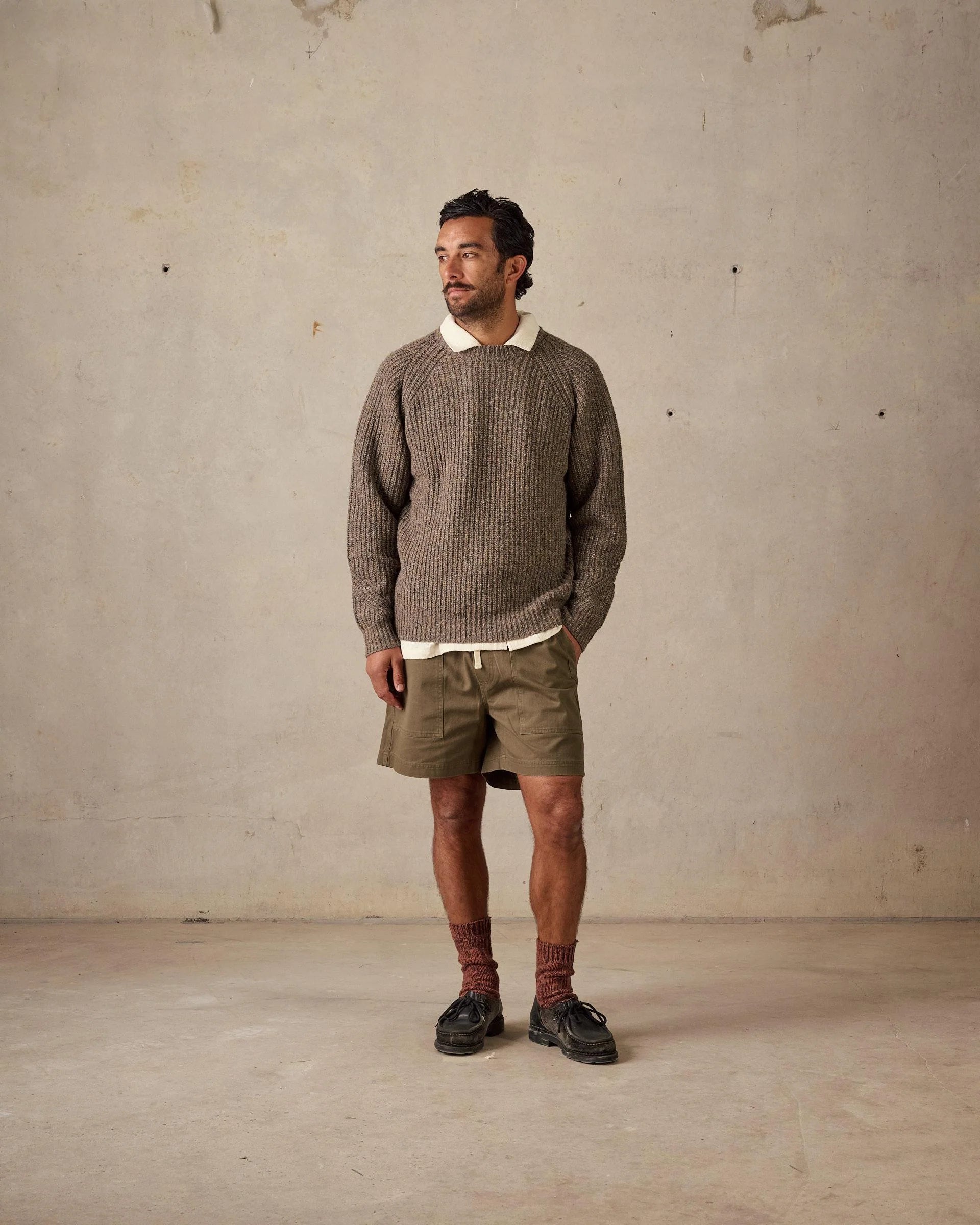 FISHERMAN KNIT | BROWN MULTI