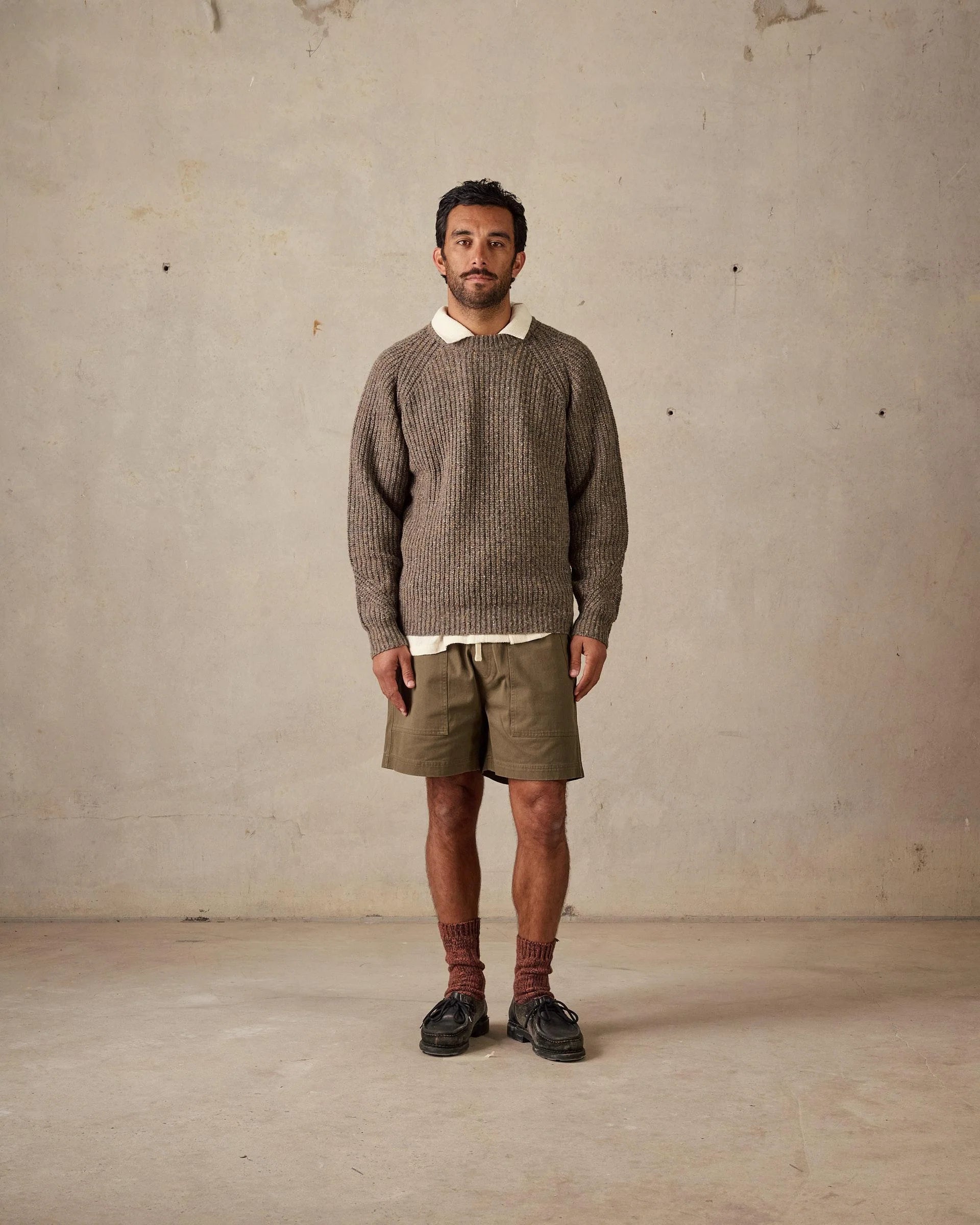 FISHERMAN KNIT | BROWN MULTI