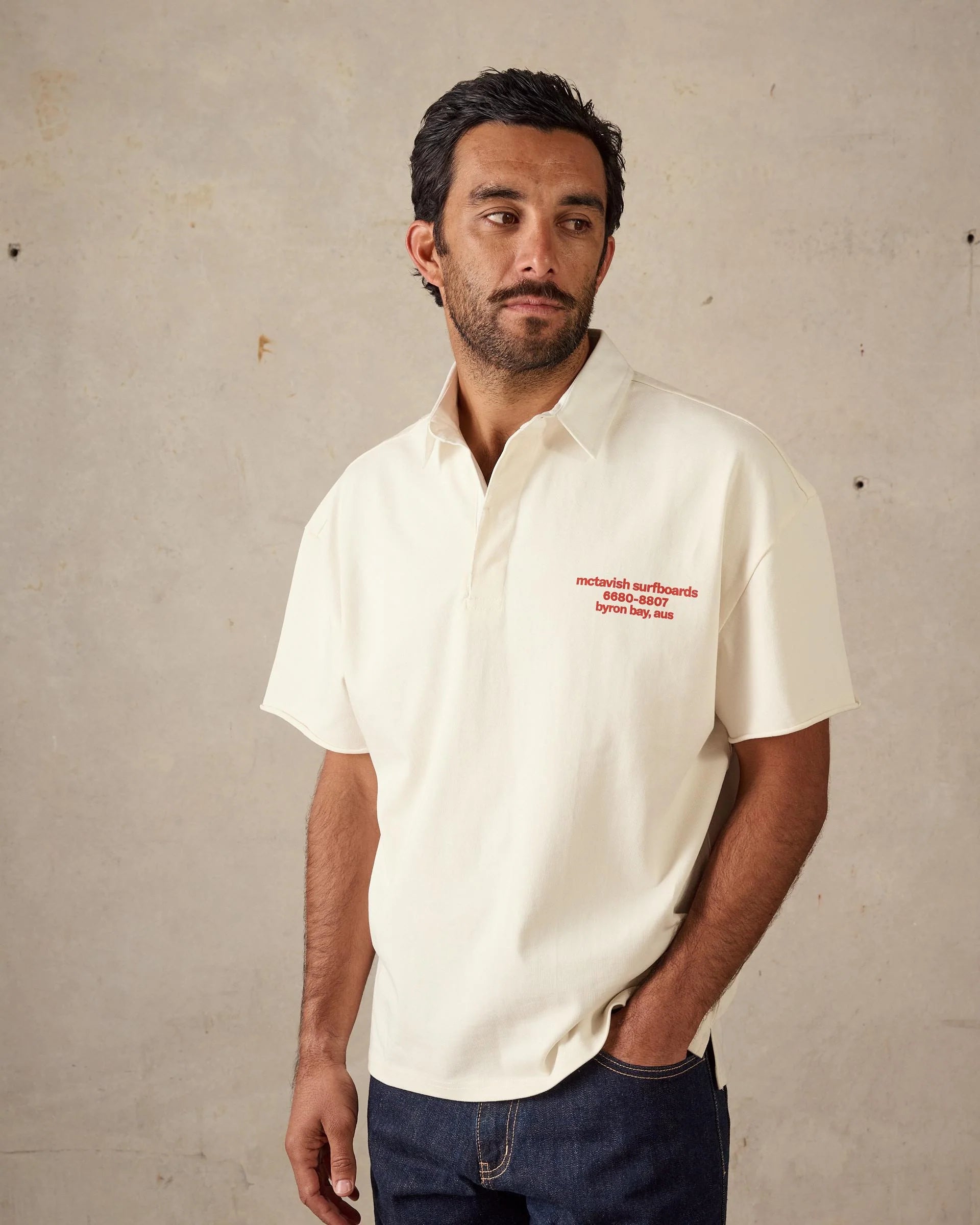 CUTOFF RUGBY POLO | CHALK