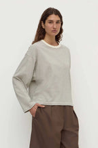 MALONE STRIPE WIDE SLEEVE TEE | CREAM/BLACK