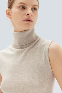 MARCELLA COTTON CASHMERE TOP | OAT MARLE