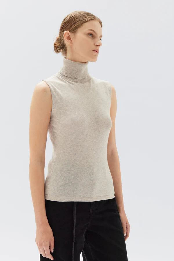 MARCELLA COTTON CASHMERE TOP | OAT MARLE