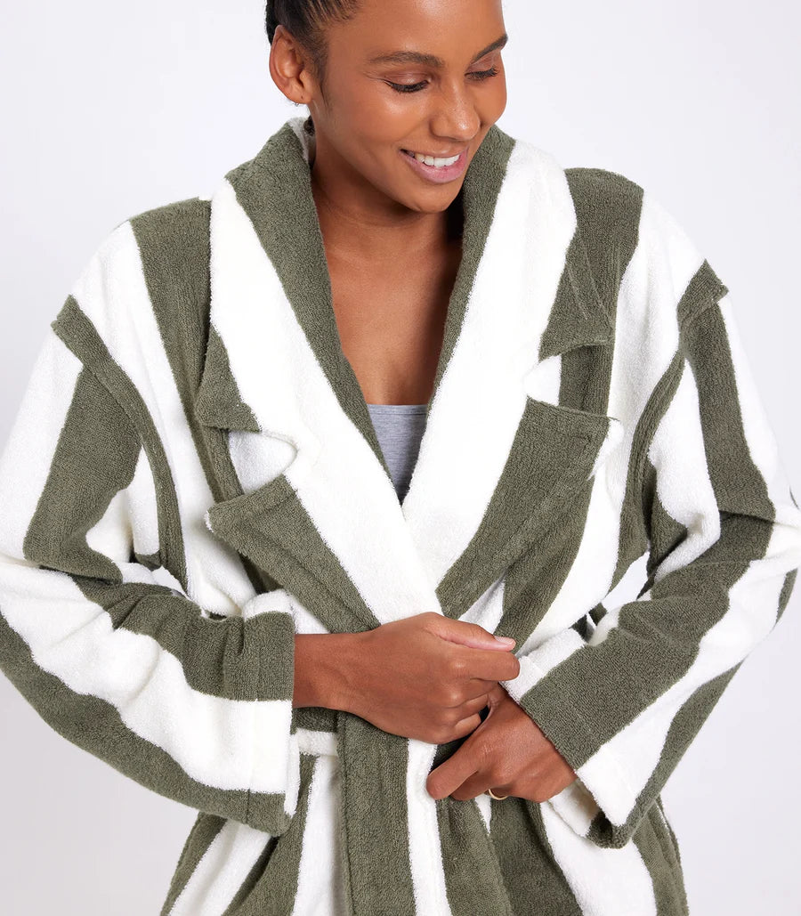 HOMMEY ROBE | MATCHA STRIPES