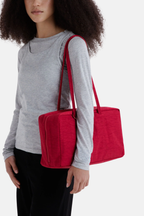 Medium Nylon Bowler Bag Cherry