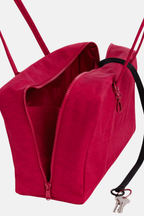 Medium Nylon Bowler Bag Cherry