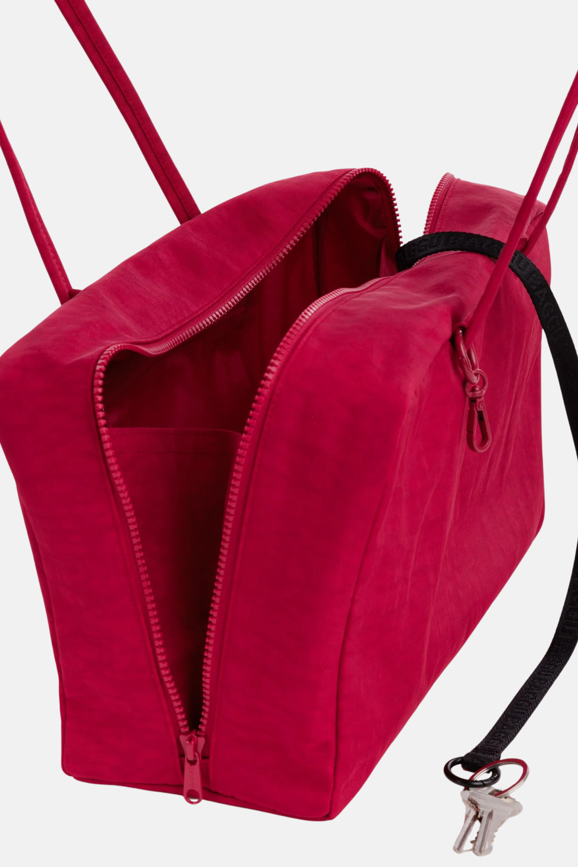 Medium Nylon Bowler Bag Cherry