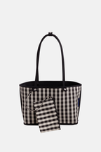 Medium Nylon Reversible Tote Black Mix