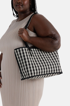 Medium Nylon Reversible Tote Black Mix