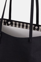 Medium Nylon Reversible Tote Black Mix