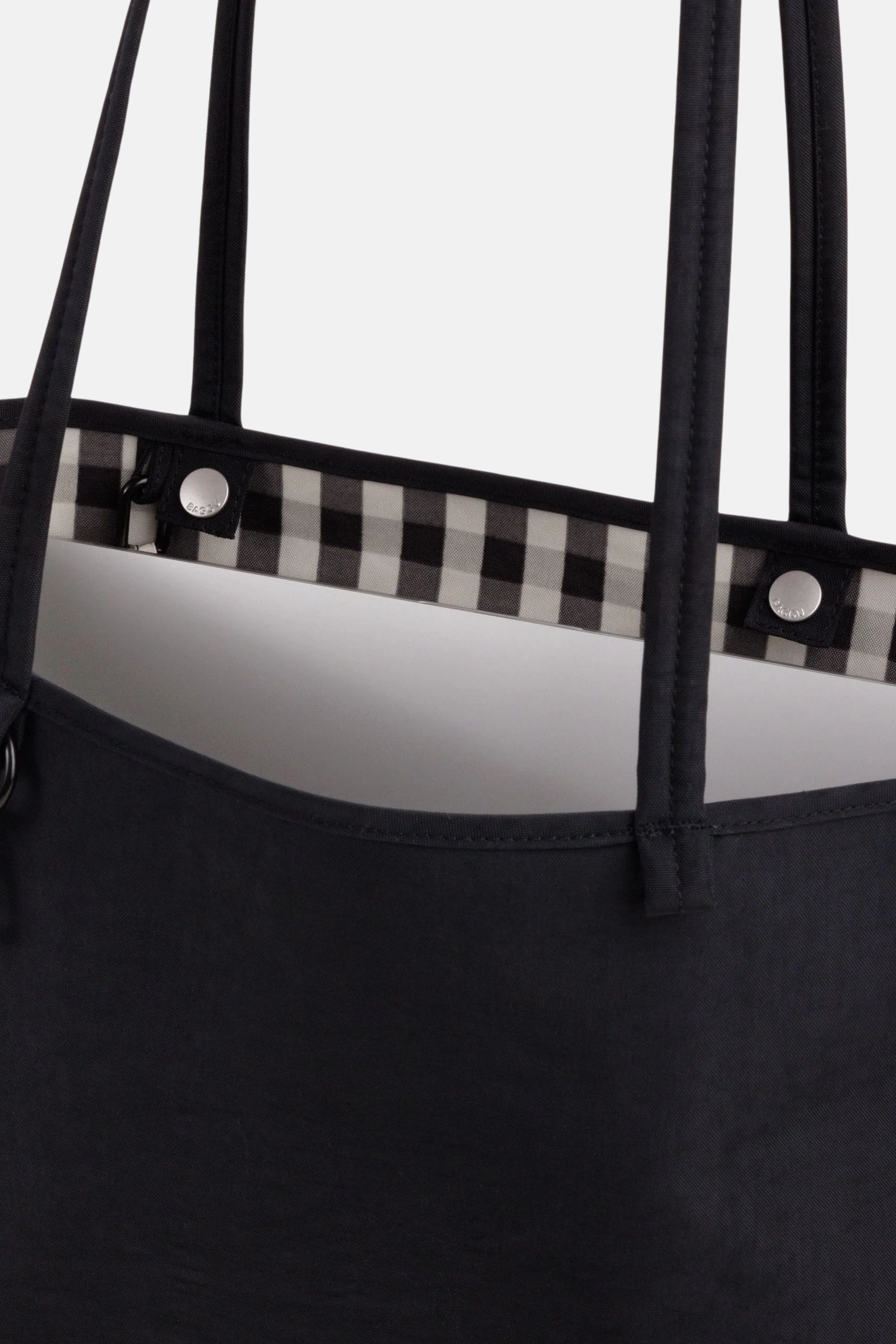 Medium Nylon Reversible Tote Black Mix