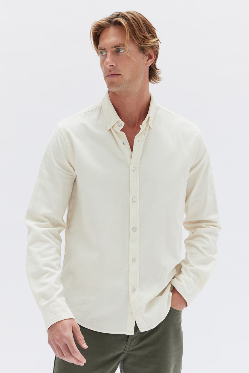 MENS CORD SHIRT | CREAM