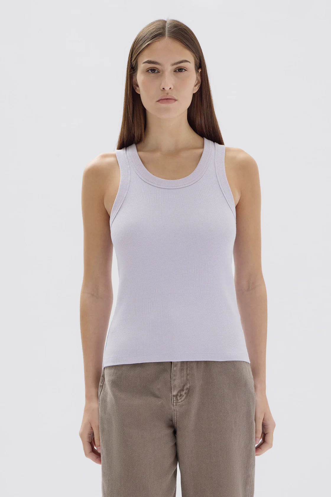 MIANA ORGANIC RIB TANK | JACARANDA