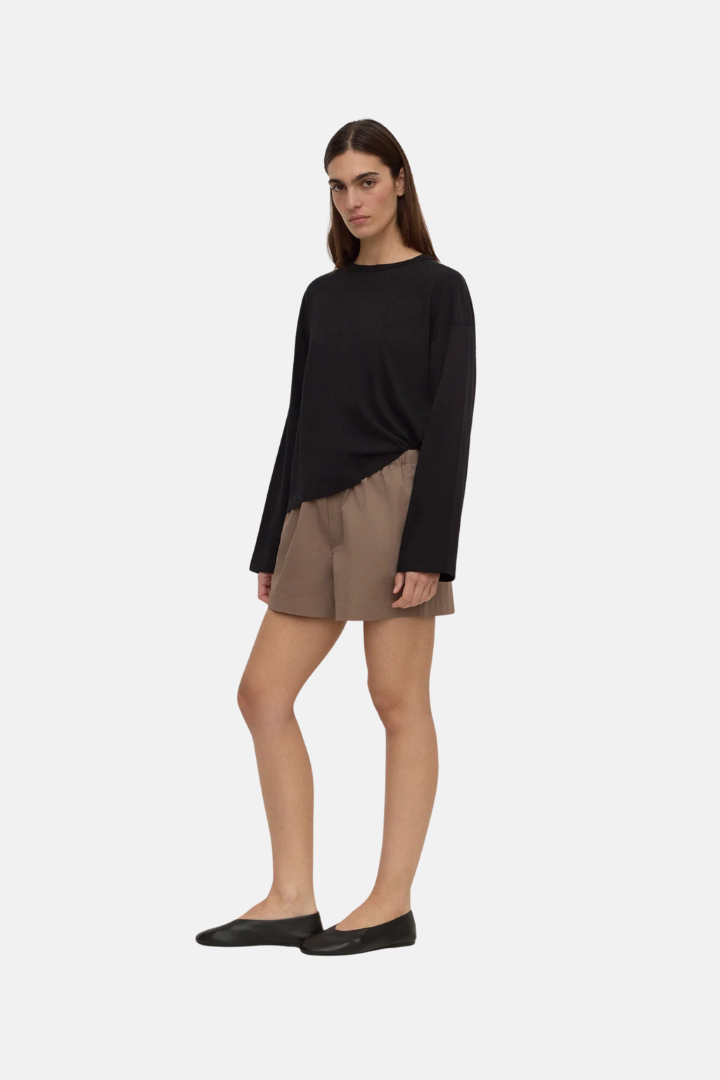 Assembly Label Micha Poplin Short Dark Sand