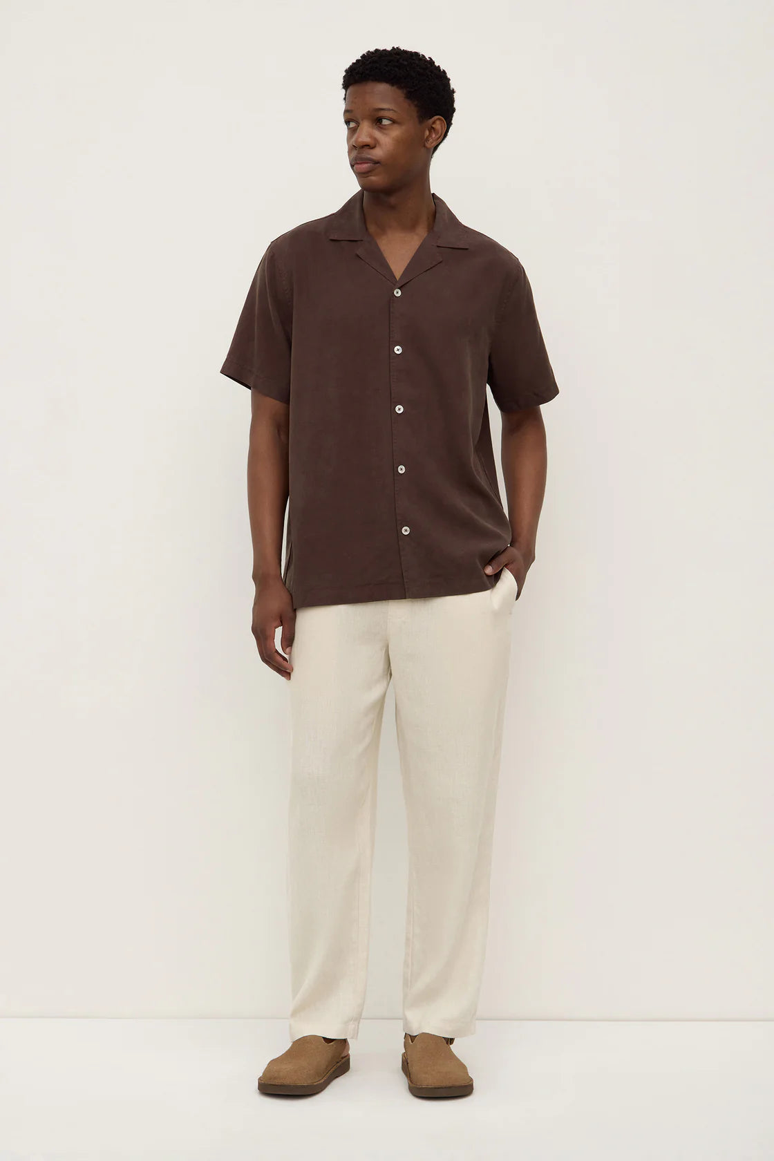 MILLER SHORT SLEEVE SHIRT | GANACHE