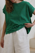 CHÉRIE TEE | GREEN/WHITE