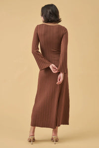 SENSE KNIT DRESS | CHOCOLATE