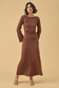 SENSE KNIT DRESS | CHOCOLATE
