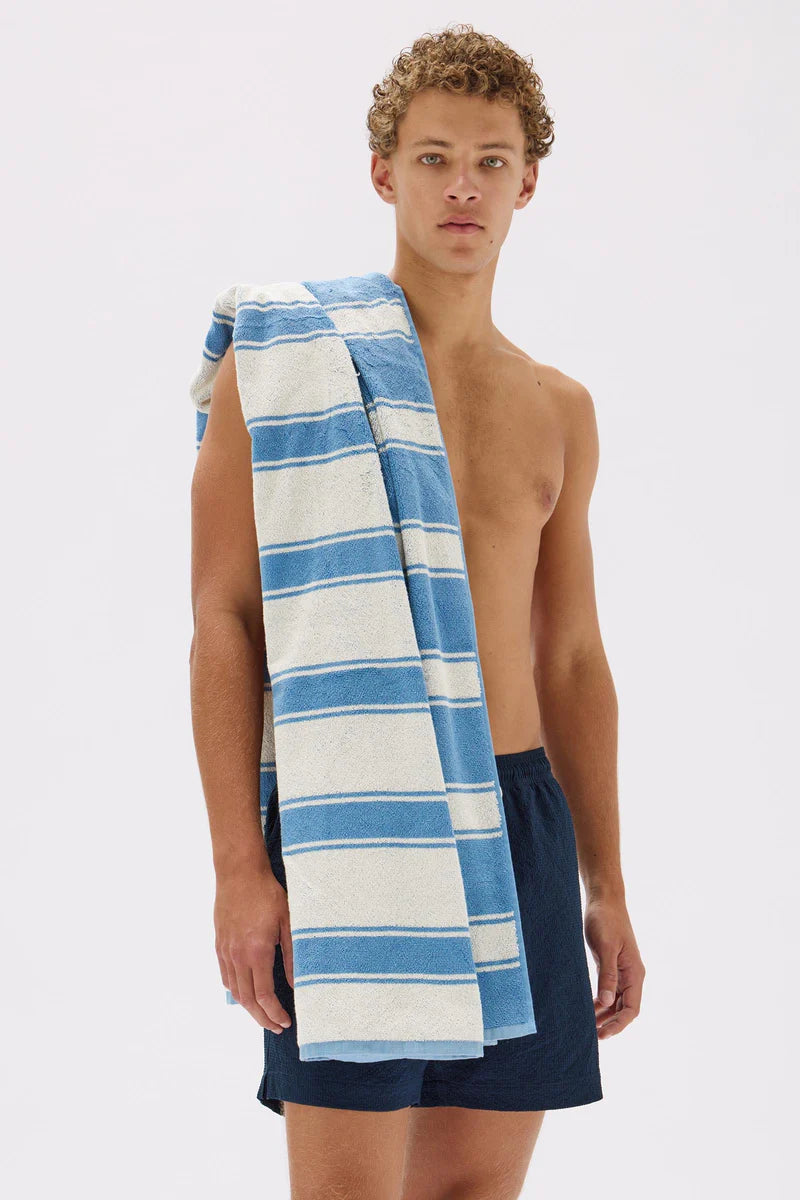 MULTI STRIPE BEACH TOWEL | BAHAMA/ CREAM STRIPE