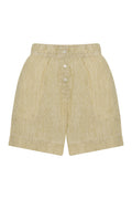 LOUNGE STRIPE LINEN SHORT | MOSS STRIPE
