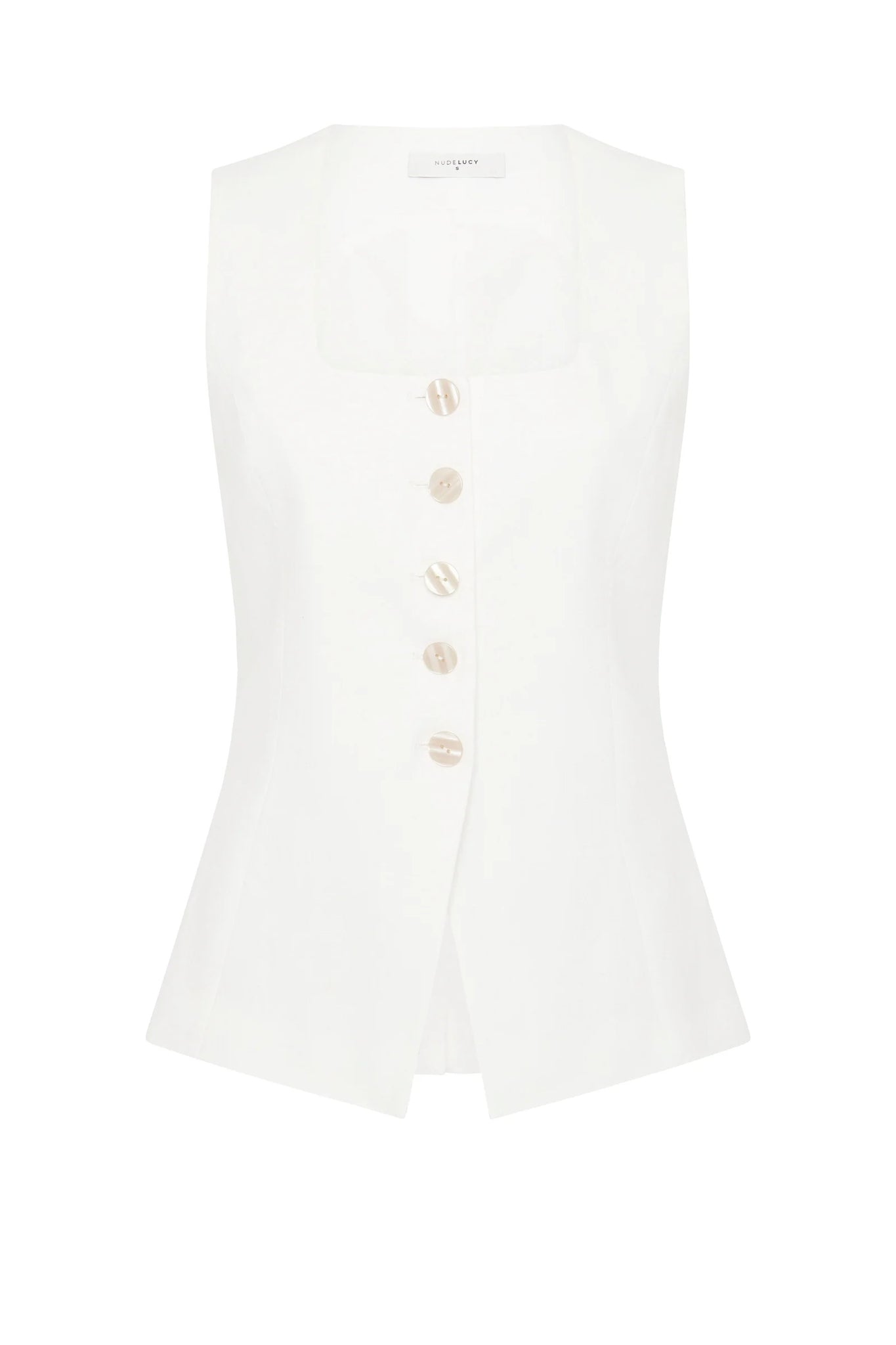 CLIO LINEN VEST | WHITE