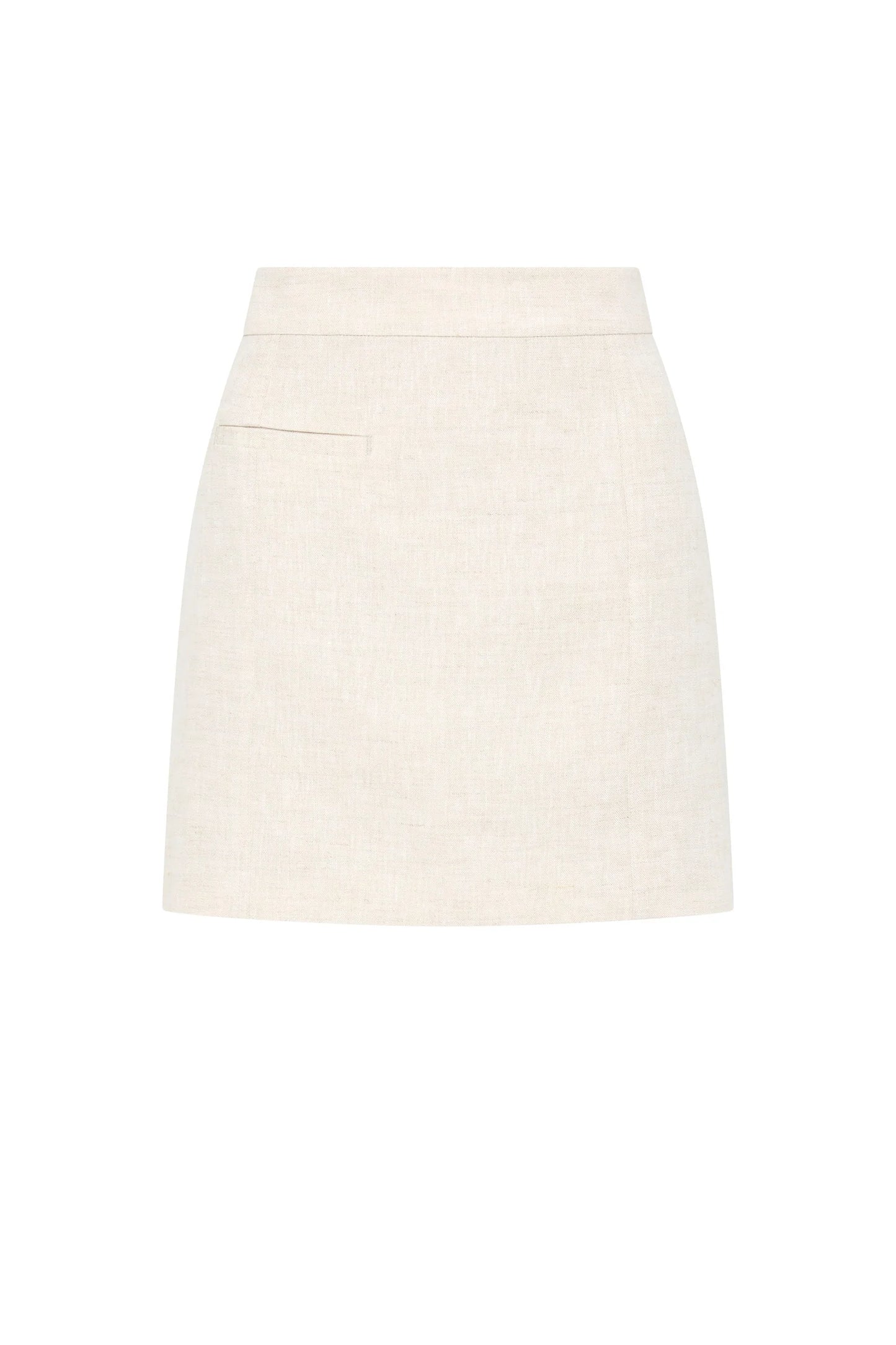 CLIO LINEN MINI SKIRT | WHITE