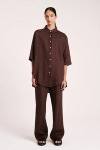 LOUNGE LINEN LONGLINE SHIRT | CHICO