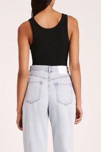 ORGANIC RIB SINGLET | BLACK