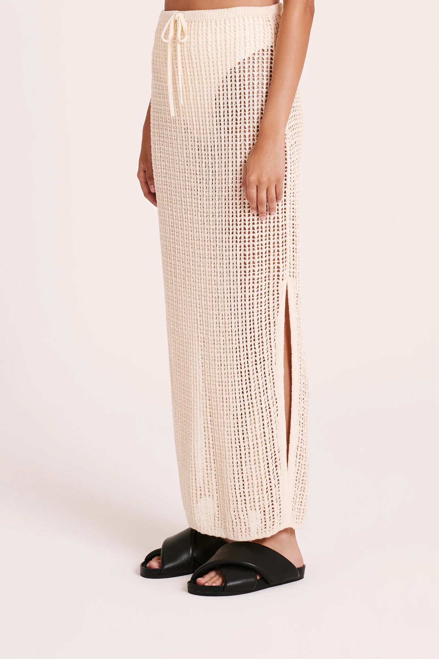 TENSI CROCHET SKIRT | NATURAL