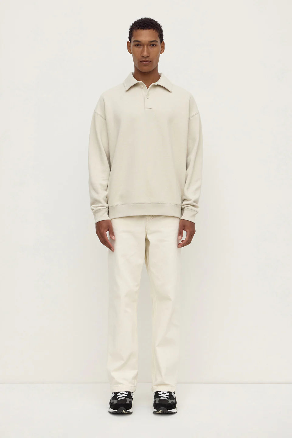 NEWPORT FLEECE POLO | LIMESTONE