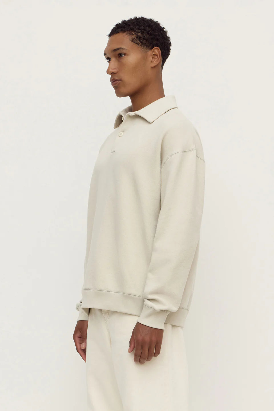 NEWPORT FLEECE POLO | LIMESTONE