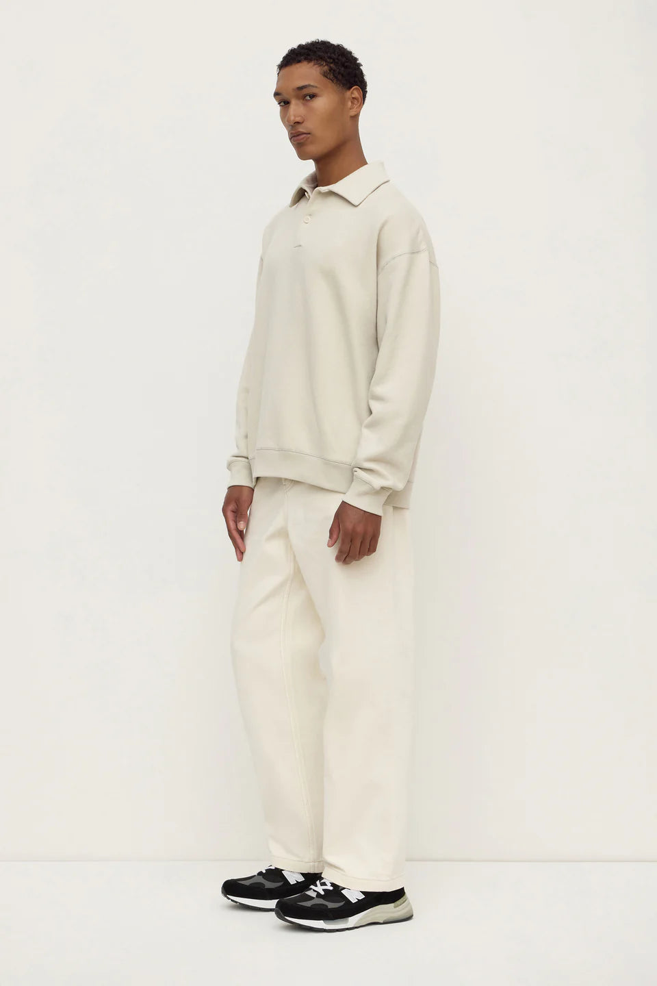 NEWPORT FLEECE POLO | LIMESTONE