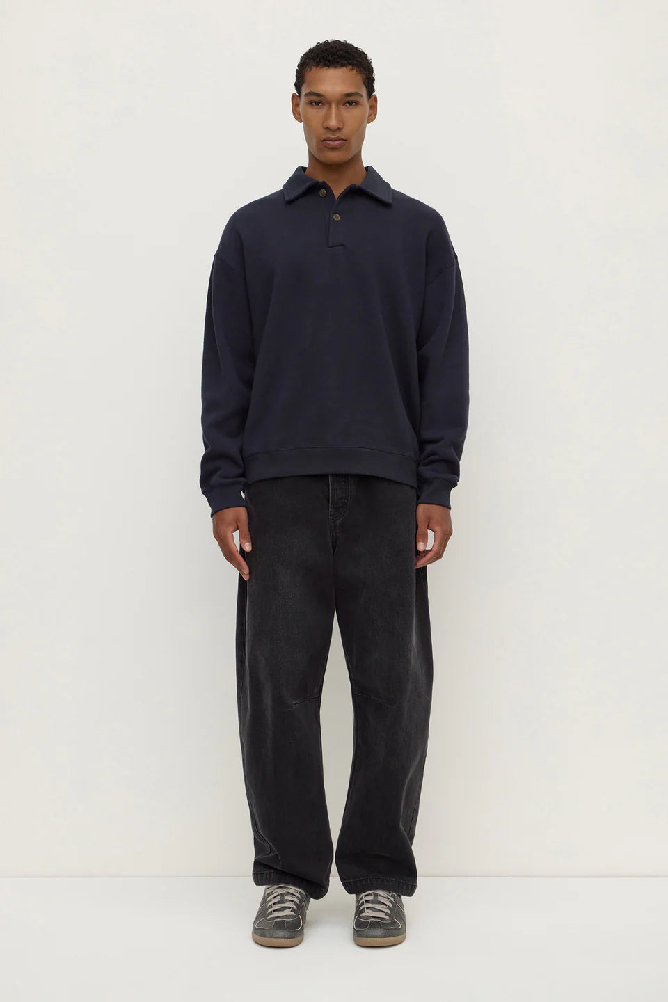 NEWPORT FLEECE POLO | TRUE NAVY