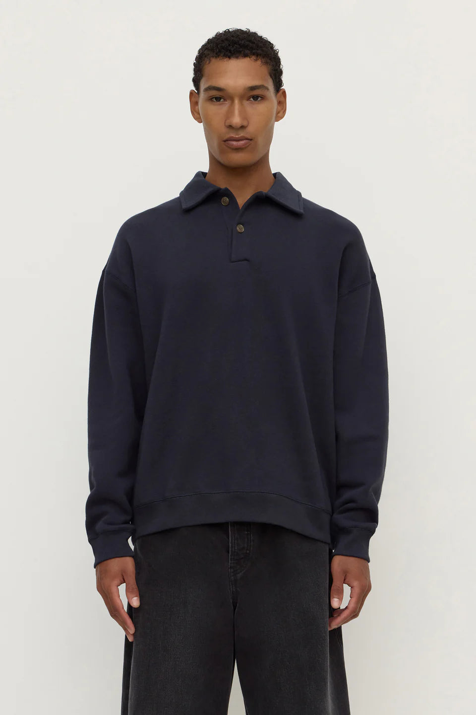 NEWPORT FLEECE POLO | TRUE NAVY