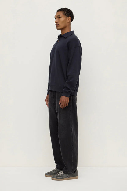 NEWPORT FLEECE POLO | TRUE NAVY