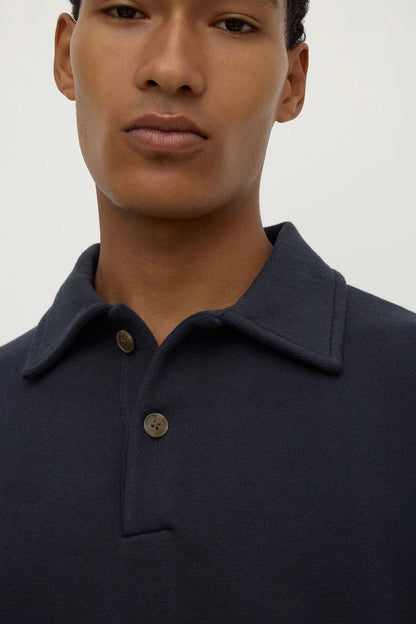 NEWPORT FLEECE POLO | TRUE NAVY