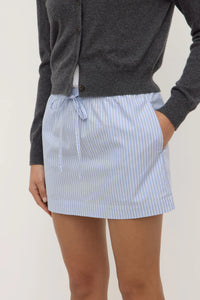 NIXIE STRIPE MINI SKIRT | BLUE/WHITE STRIPE