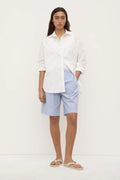 NIXIE STRIPE LONGLINE SHORT | BLUE/WHITE STRIPE