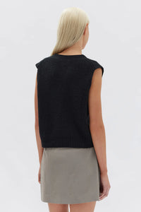NOVA KNIT VEST | BLACK