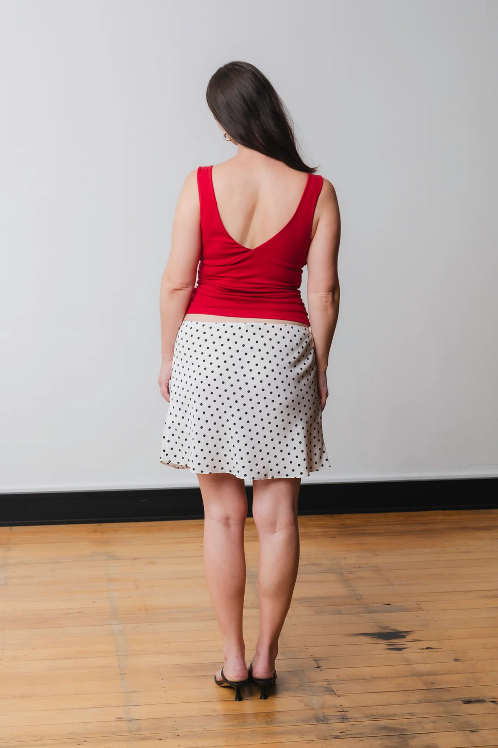 RUCHED PLUNGE TOP | ROSSA