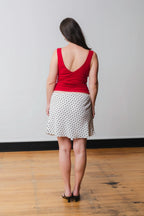 RUCHED PLUNGE TOP | ROSSA