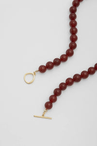MEDIUM NECKLACE | RED JADE