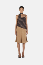 OWNLEY GUILIA MIDI SKIRT TAN
