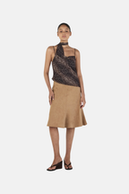 OWNLEY GUILIA MIDI SKIRT TAN