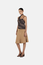 OWNLEY GUILIA MIDI SKIRT TAN