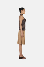 OWNLEY GUILIA MIDI SKIRT TAN