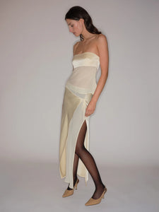 RICKY MIDI SKIRT | BUTTERCREAM