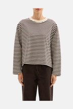 ORGANIC STRIPE LS TEE | ESPRESSO STRIPE