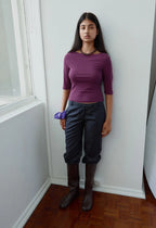 Olga Joan Bateau 3/4 Top Aubergine