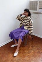 Olga Joan Zip Hoodie Limone Stripe
