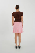 BIAS MINI SKIRT | JACQUARD ROSA